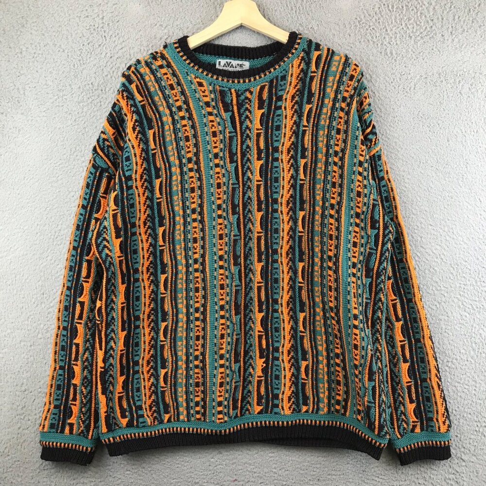 Vintage Lavane Sweater Coogi Style Textile 90s Grail size XL